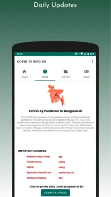 COVID-19 INFO BD android App screenshot 3