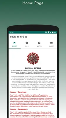 COVID-19 INFO BD android App screenshot 4